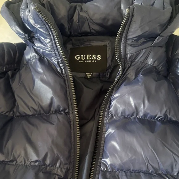 Guess Navy Blue Puffer Jacket - Picture 6 of 6